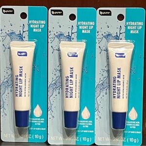 B-Pure Hydrating Night Lip Mask Set of 3.